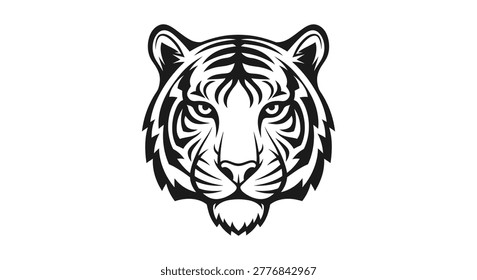 Close-up of a tiger's face illustration