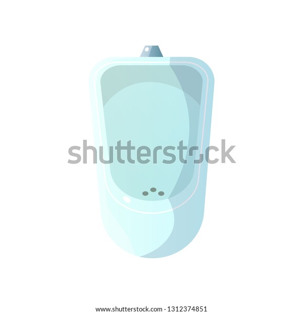 Closeup Top View White Ceramic Bidet Stock Vector Royalty Free