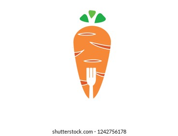 Close-up vector carrot icon on isolated background.Healthy food concept.