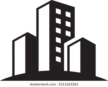 Closeup vector of colorful building illustration drawing house factory office business city apartment hotel
