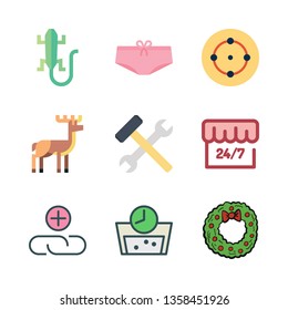 closeup vector icon set