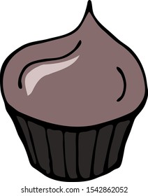 Close-up vector illustration of pastry and culinary sign. Hand-drawn confectionery and food vector illustration.
