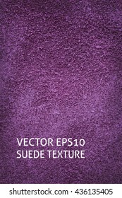 Closeup vertical violet suede texture, vector background