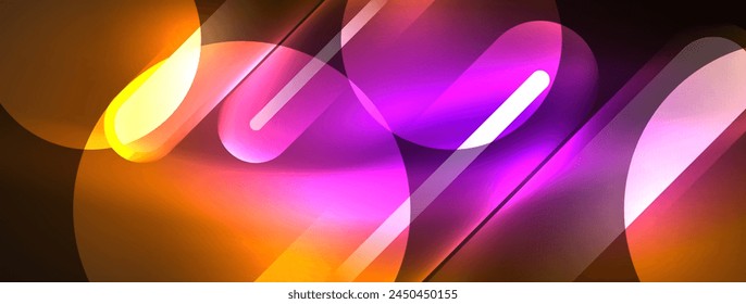 A closeup of a vibrant purple glowing circle against a dark background, shining with electric blue and magenta tints, reminiscent of water and the material properties of light