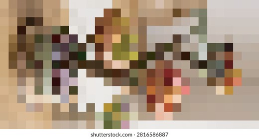 A close-up view of an abstract painting, showcasing a rich palette of colors and energetic brushwork, creating a sense of movement and depth.