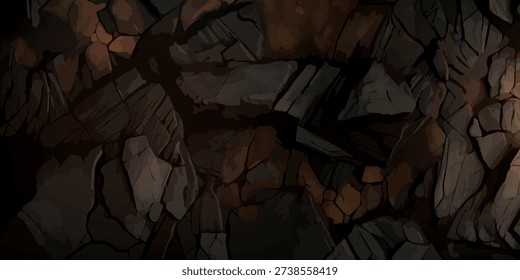 A close-up view of an abstract textured surface, featuring a blend of earthy brown, green, and gray colors, with organic, flowing shapes and a sense of depth.