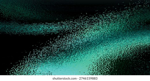 A close-up view of an abstract textured surface with a gradient of deep teal and black colors, creating a sense of depth and mystery.