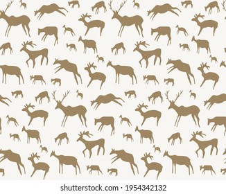 Closeup view age red African tribe run goat figure life pictograph set white backdrop. Line dark black ink paint hand drawn grunge flat bison bull shape logo design. Retro past era mural print style