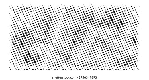 A close-up view of a black and white halftone pattern, featuring a dense arrangement of dots creating a textured effect.