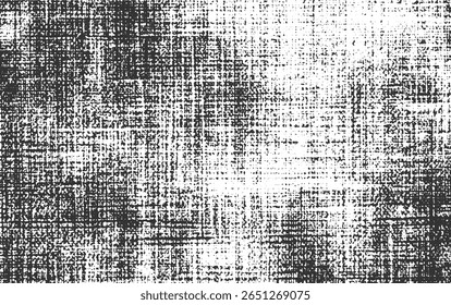 Uma vista de perto de um fundo texturizado preto e branco com um padrão tecido aflito.