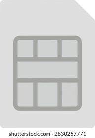 Closeup view of a blank white subscriber identity module card isolated on white. Generic mobile phone component with chip pattern. Concept for mobile connectivity and communication.