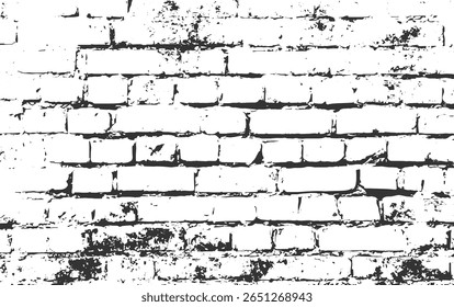 Vista de cerca de una pared de ladrillo blanco con mortero oscuro y una textura áspera.
