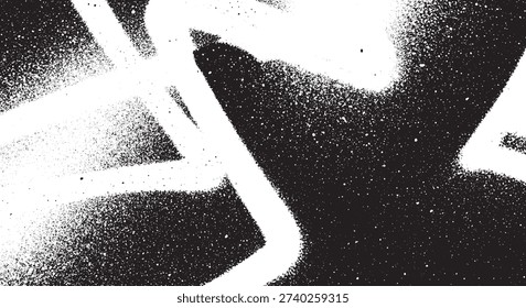 Close-up view of dynamic white spray paint marks creating an abstract pattern against a contrasting dark surface, showcasing texture and artistic expression.