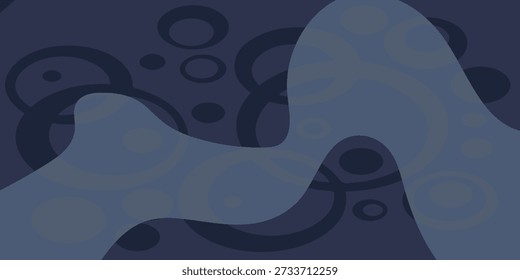 Una vista de cerca de Formas azules fluidas y orgánicas sobre un fondo oscuro y texturizado con sutiles patrones circulares.
