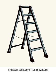 Metal Ladder Isolated On White Background Stock Photo 698395030 ...