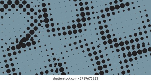 Vista de cerca de un patrón de puntos de semitono repetido con una sutil superposición geométrica, creando una imagen texturizada y abstracta.