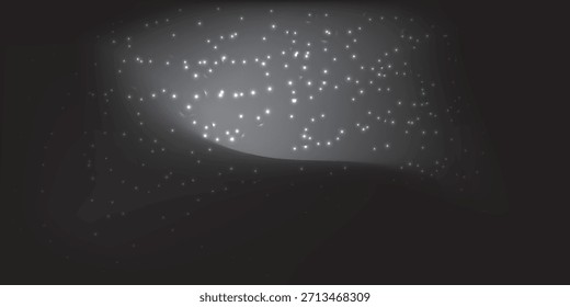 Vista de cerca de puntos de luz dispersos que crean un patrón abstracto.