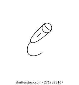 Closeup view of a single white pill with a line in the middle