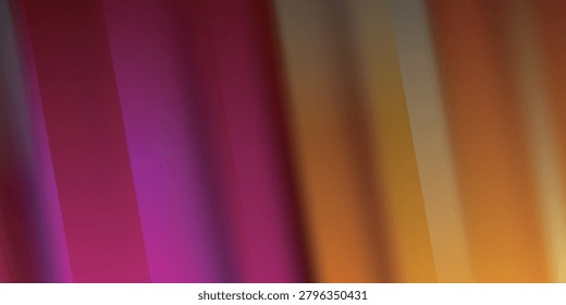 A close-up view of a smooth, flowing fabric with a gradient of colors from deep purple to bright orange.