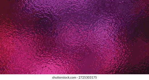 Vista de cerca de una superficie de vidrio texturizado, mostrando un gradiente de púrpura profundo a rosa brillante.