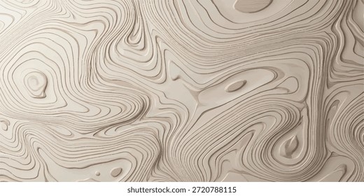 A close-up view of a textured surface with abstract, flowing contour lines, resembling a topographic map.