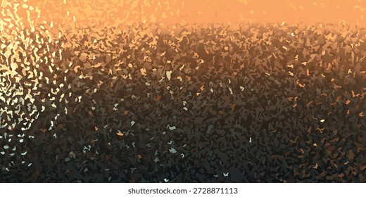 A close-up view of a textured surface with a color gradient from warm orange at the top to dark green at the bottom.