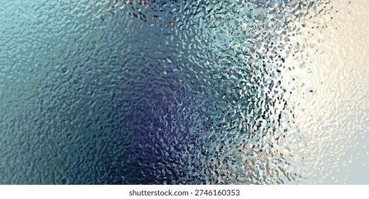 A close-up view of a textured surface, possibly frosted glass, with swirling patterns of blue and green.