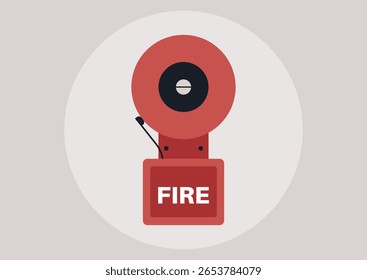 Close-up view of a vibrant fire alarm emphasizes its role in safety and emergency response, showcasing the critical device designed to alert individuals in the event of a fire
