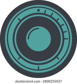 Close-up view of a vintage safe dial, showcasing intricate design and textures, ideal for security themes