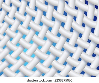 Close-up view of white fabric fibers for advertising for washing powder, stain remover or liquid laundry detergen. Realistic vector file.