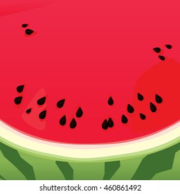 Close-up watermelon background. Vector illustration