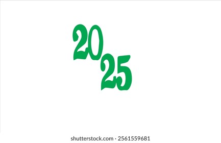 Close-up white numbers of 2025 represent the new year on a vibrant red glitter background for the entry into the year 2025, creating an atmosphere of festivity and celebration.