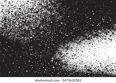 Close-up of White Powder Splash on Black Background, Isolated