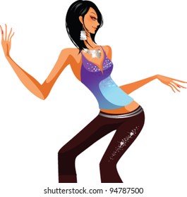close-up of woman dancing