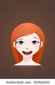Close-up woman face