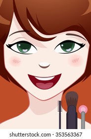 Close-up woman face