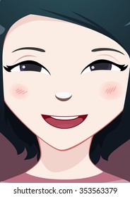 Close-up woman face