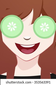 Close-up woman face