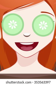 Close-up woman face