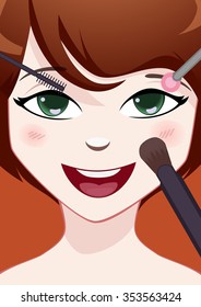 Close-up woman face