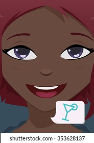 Close-up woman face