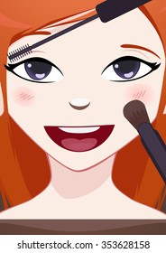 Close-up woman face