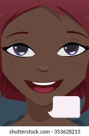 Close-up woman face