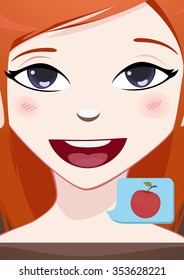 Close-up woman face