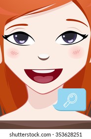 Close-up woman face