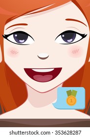 Close-up woman face