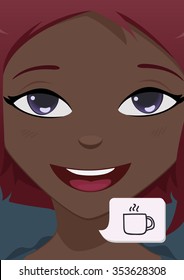 Close-up woman face