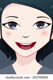 Close-up woman face