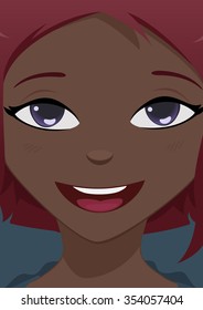 Close-up woman face