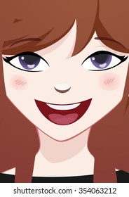 Close-up woman face